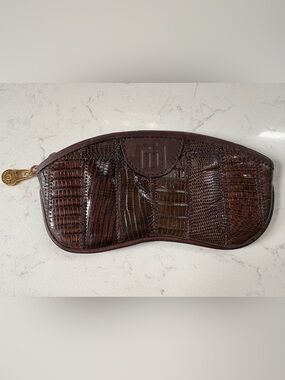 Retro Vintage Alligator Leather Sunglasses Case